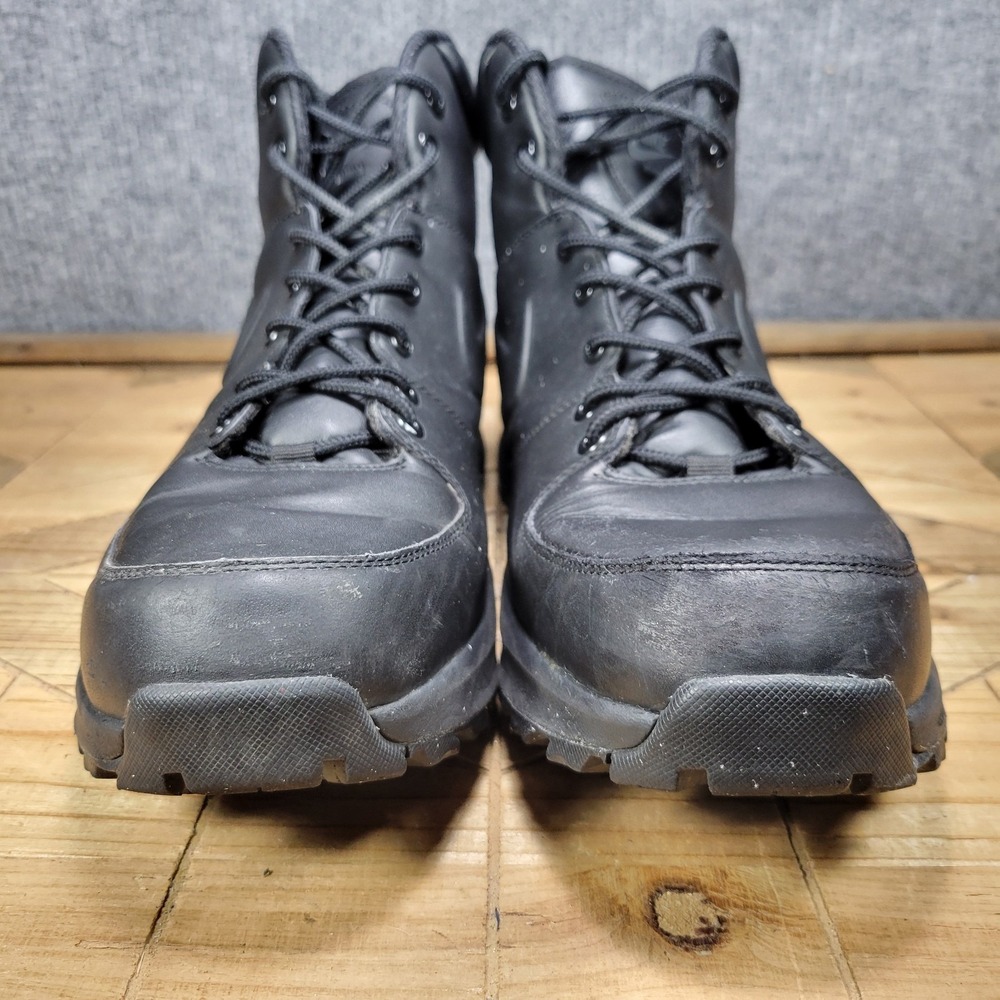 Nike Manoa Mid Men's Size 13 Winter Sneaker Boots Triple Black Leather - Picture 4 of 16